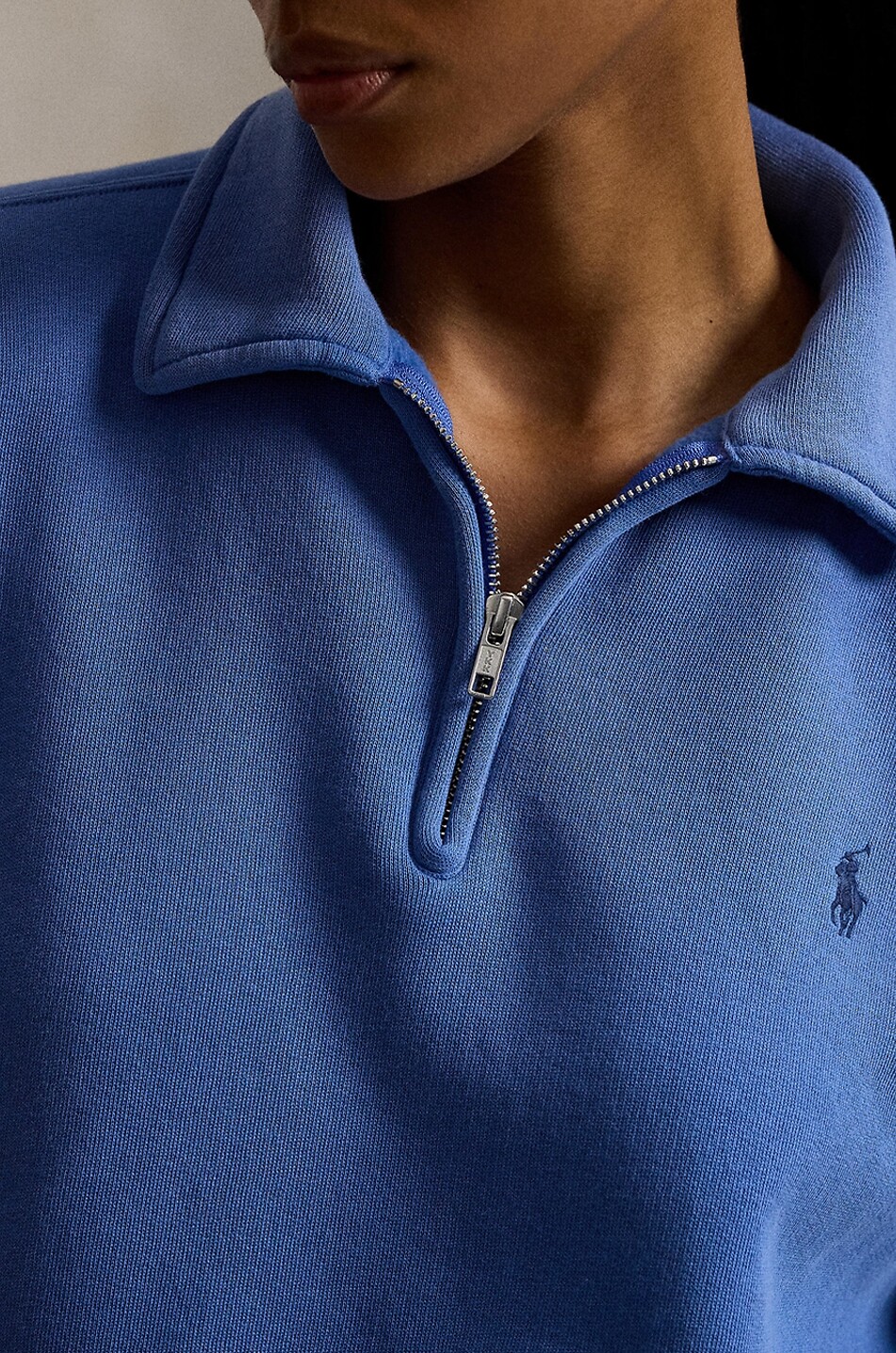 POLO RALPH LAUREN Pony half-zip sweatshirt with shirt collar Women BLUE 4