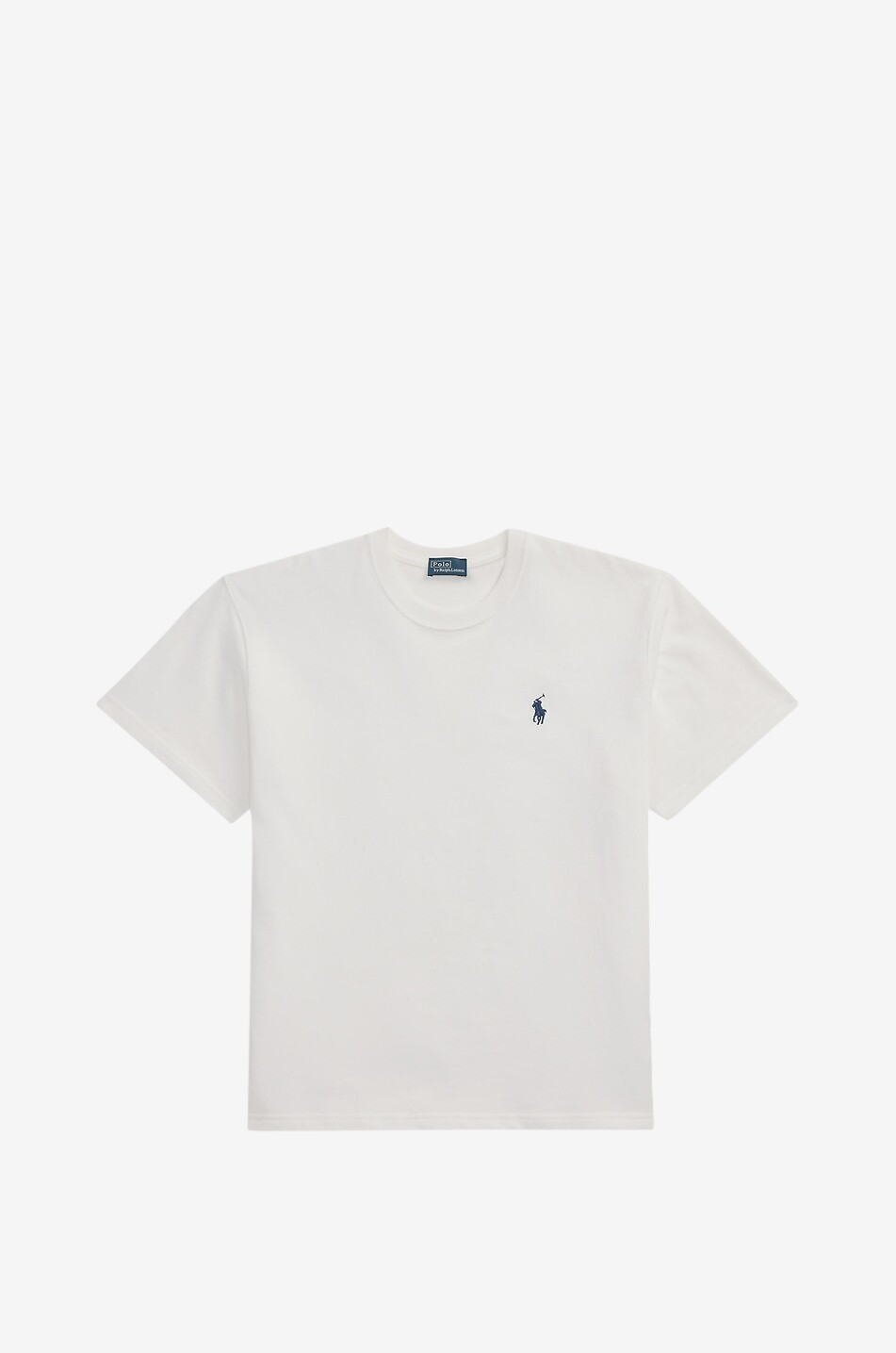 T-shirt à col rond en coton brodé Pony