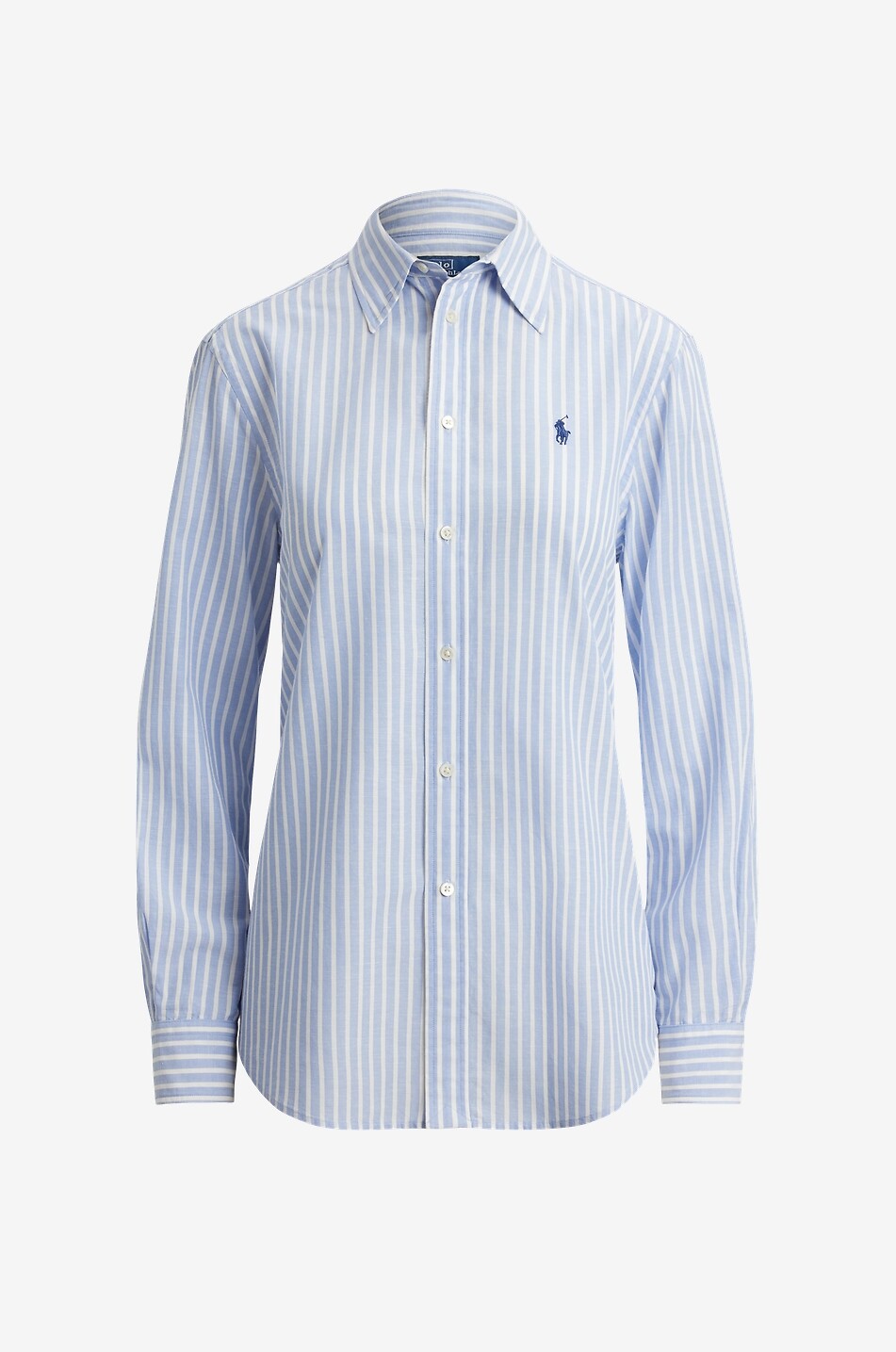 POLO RALPH LAUREN Striped cotton and linen shirt Women BLUE 1