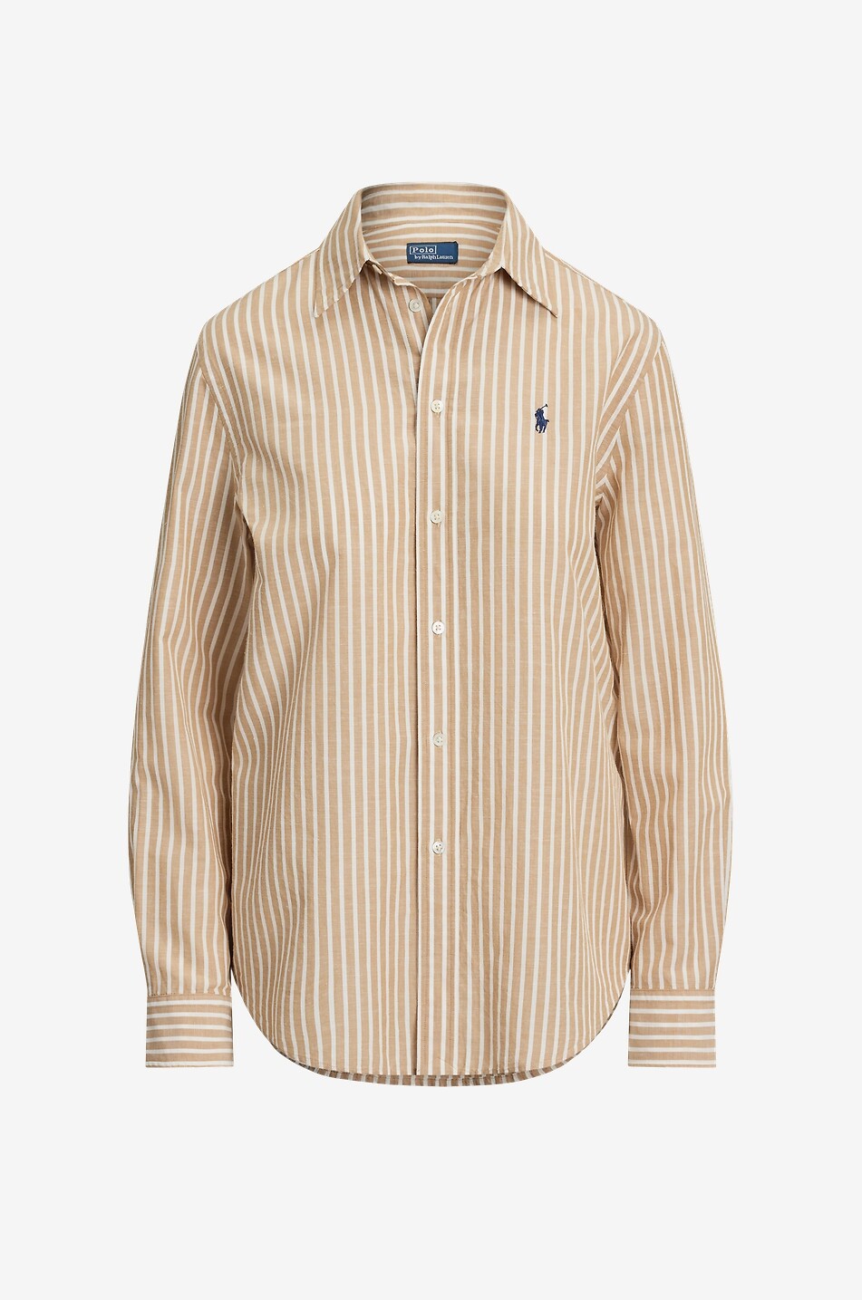 Striped cotton and linen shirt