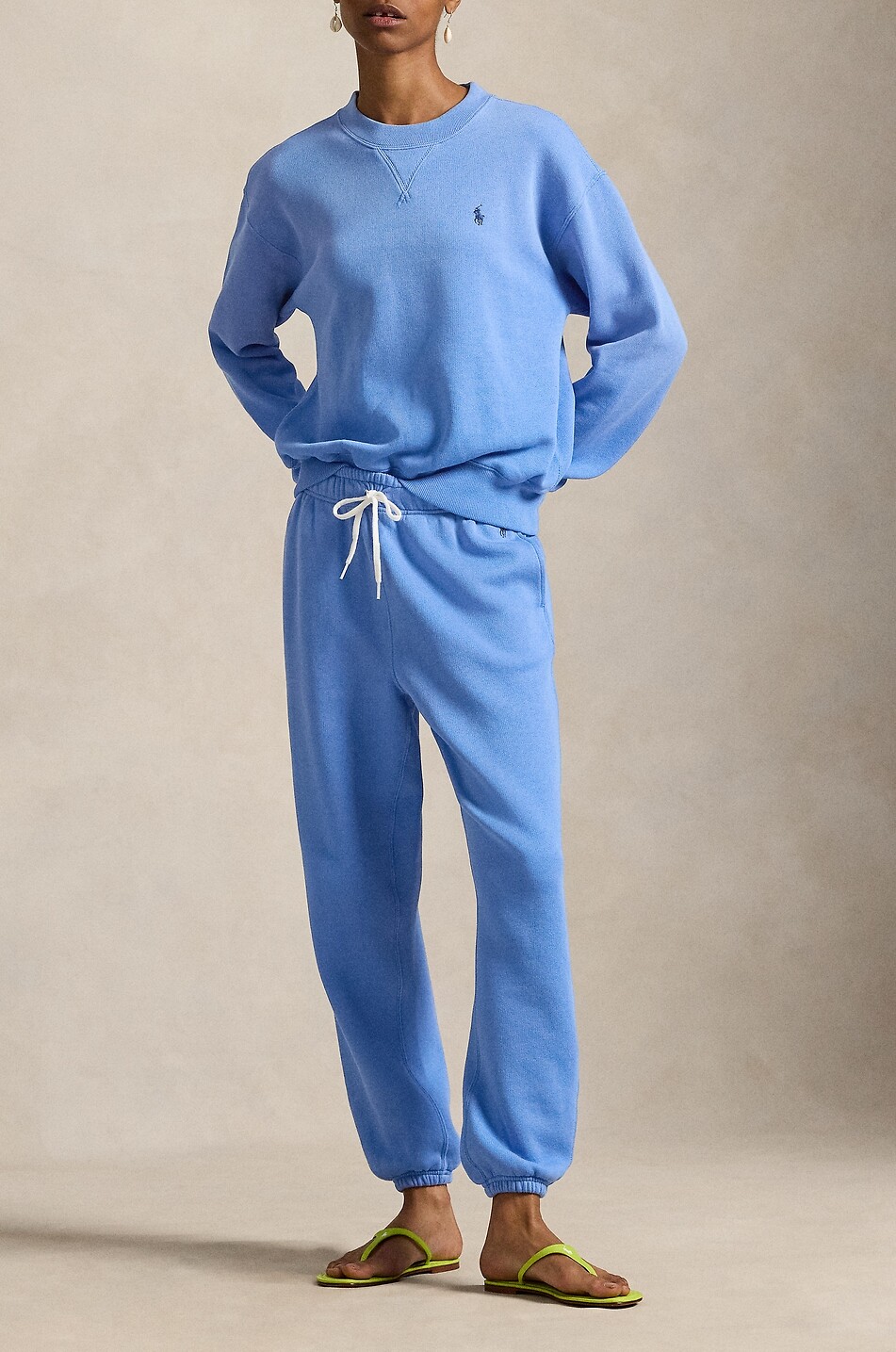 POLO RALPH LAUREN Pantalon de jogging en molleton de coton Pony Femme BLEU 5