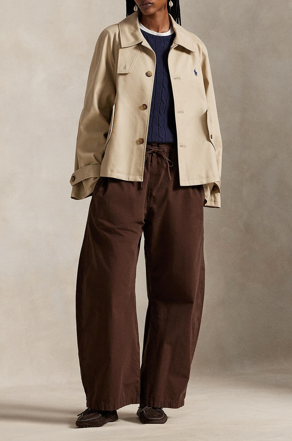 POLO RALPH LAUREN Leichte Jacke aus Baumwolltwill Pony Damen BEIGE 2