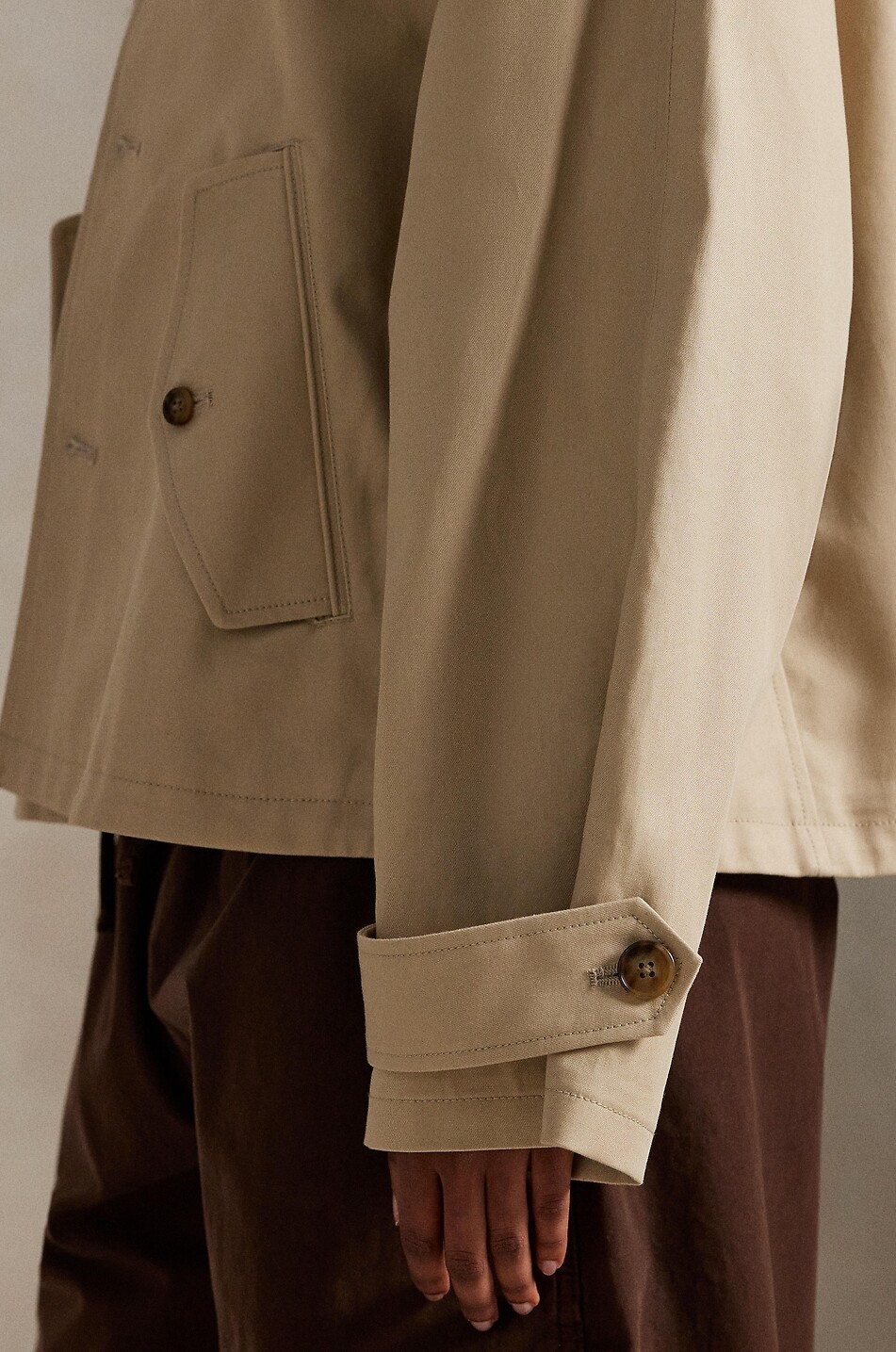 POLO RALPH LAUREN Leichte Jacke aus Baumwolltwill Pony Damen BEIGE 5