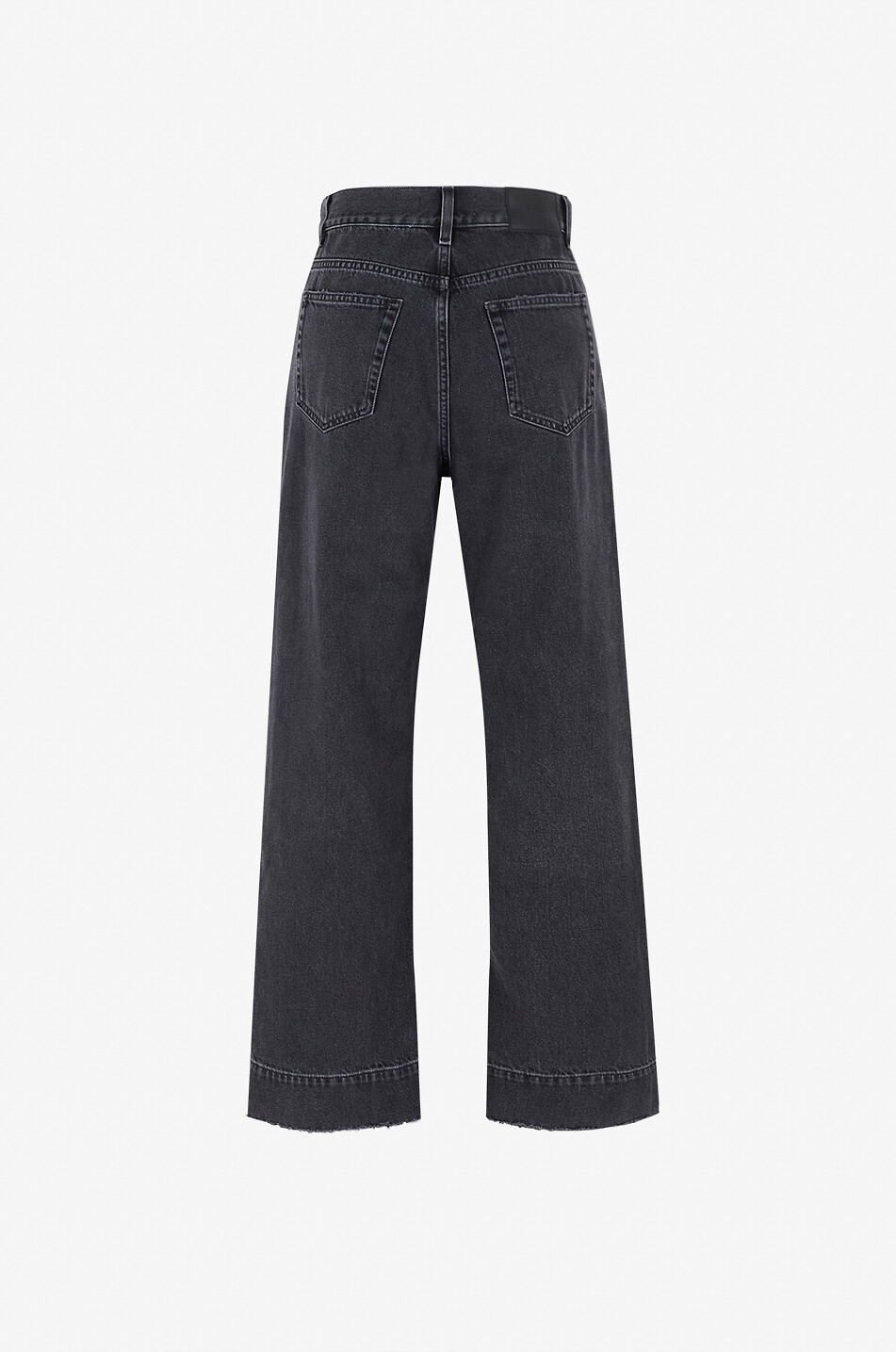 CHLOE Asphalt Black cropped wide-leg high-rise jeans Women BLACK 2