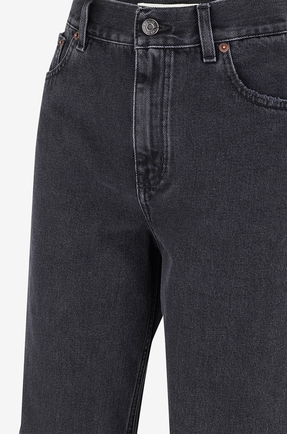 CHLOE Asphalt Black cropped wide-leg high-rise jeans Women BLACK 3