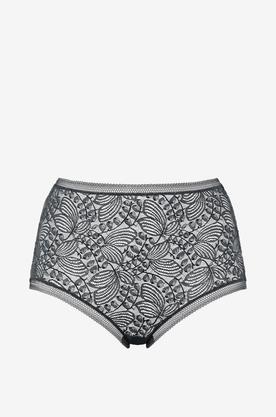 Culotte taille haute en jersey et dentelle Agrume