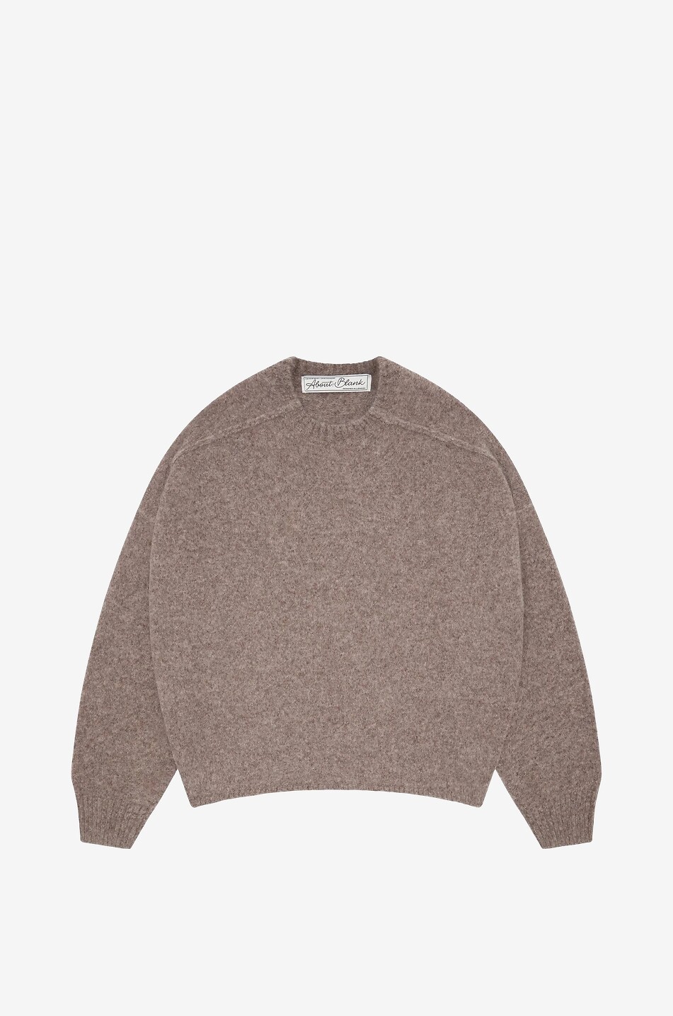 Exposed Mock Neck wool and mohair boxy jumper