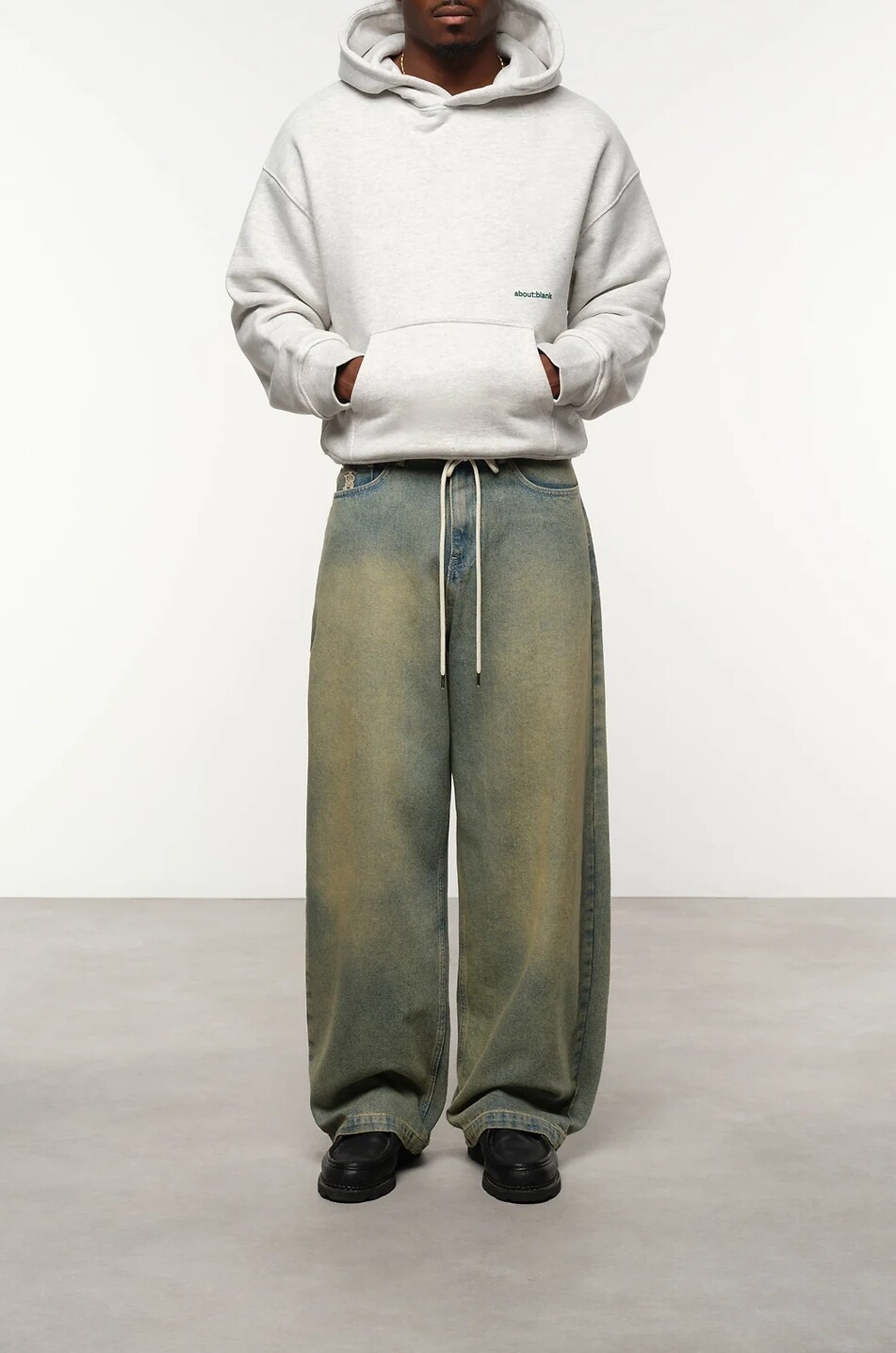 ABOUT:BLANK Sweat-shirt à capuche avec poche kangourou Box Homme GRIS 3