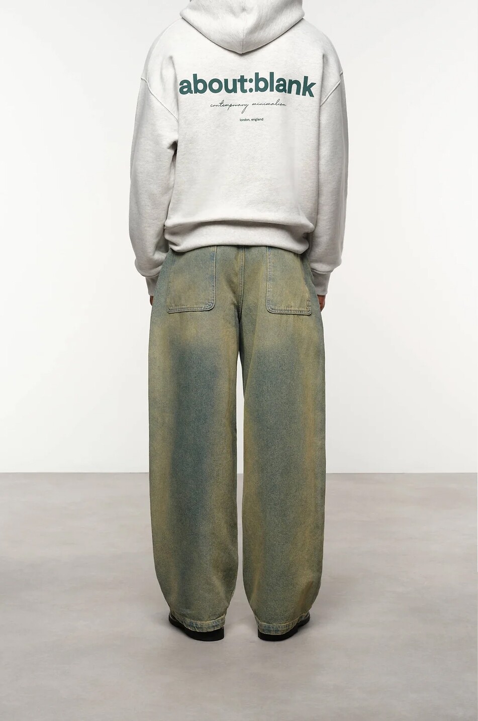 ABOUT:BLANK Sweat-shirt à capuche avec poche kangourou Box Homme GRIS 4