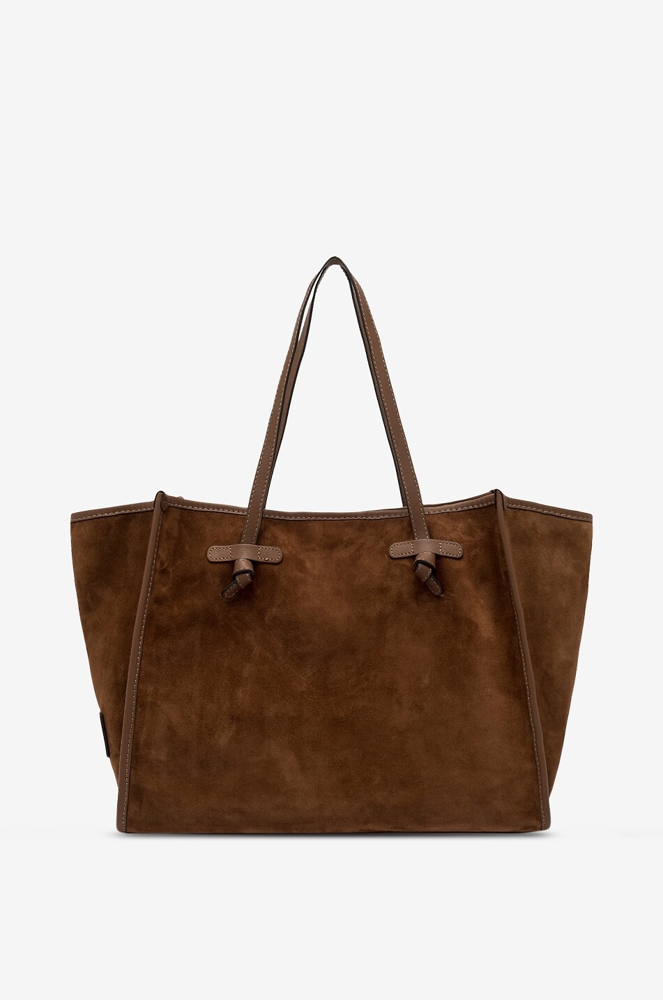 GIANNI CHIARINI Marcella suede and smooth leather tote bag Women LIGHT BROWN 4