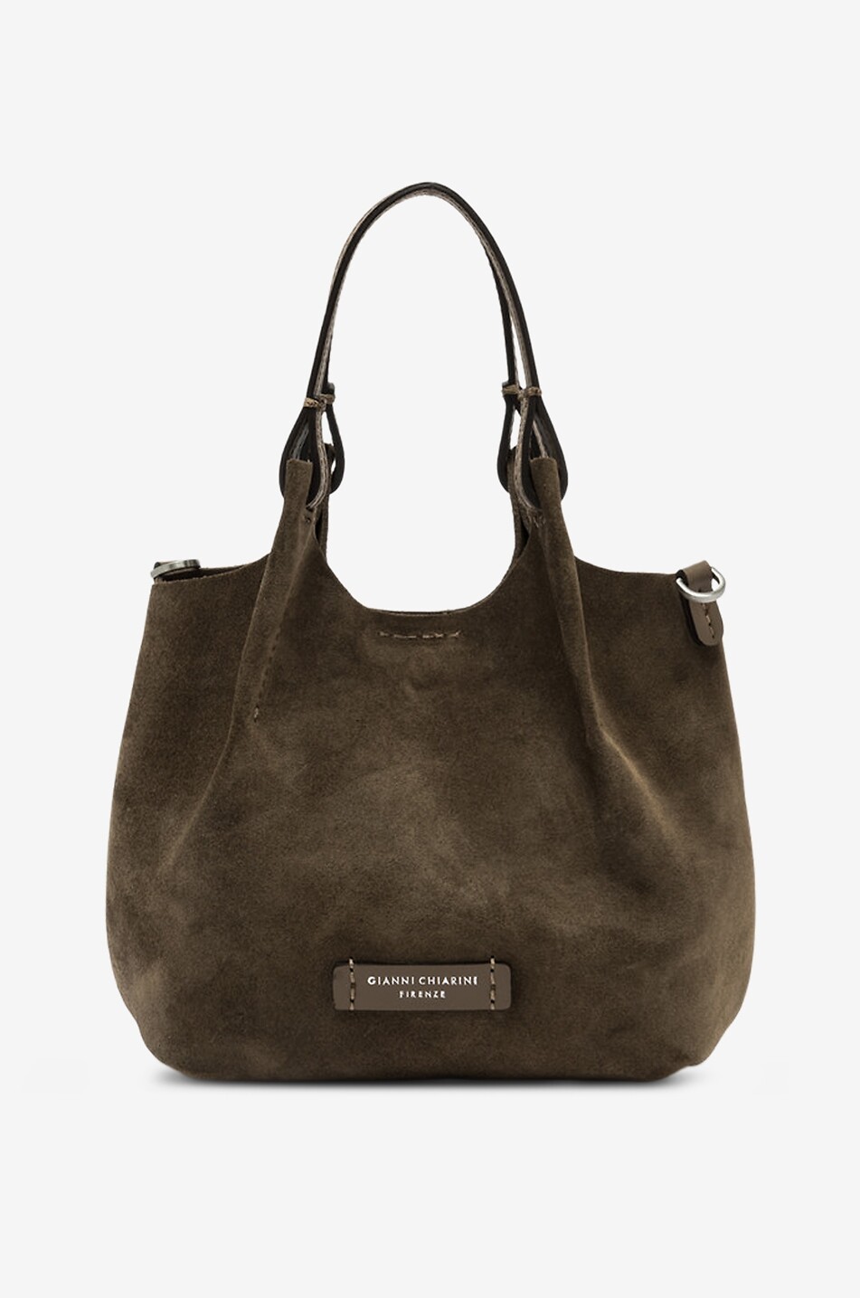 GIANNI CHIARINI Sac en daim Dua Mini Femme KAKI 1