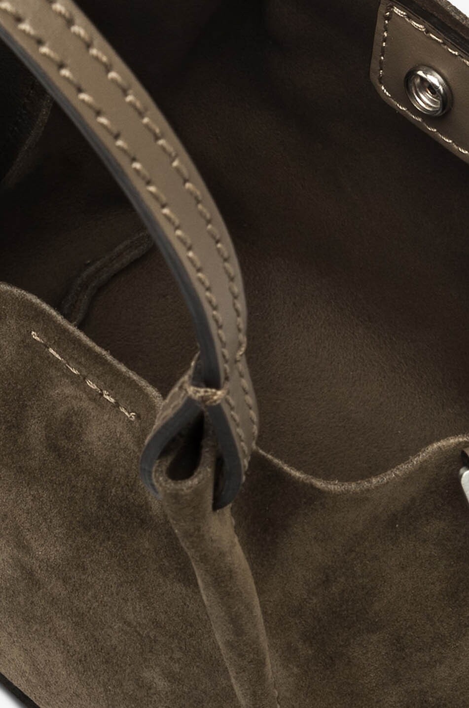 GIANNI CHIARINI Sac en daim Dua Mini Femme KAKI 6