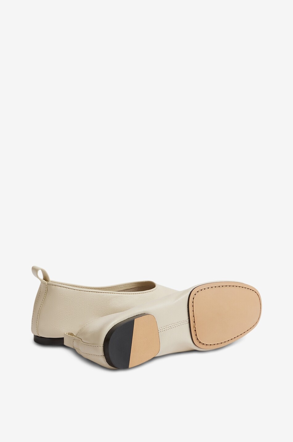 SOEUR Bala smooth leather ballet flats Women EGGSHELL 4