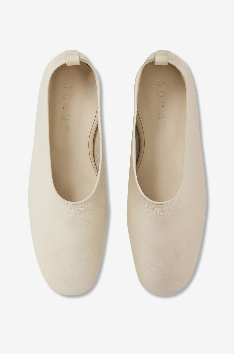 SOEUR Bala smooth leather ballet flats Women EGGSHELL 3
