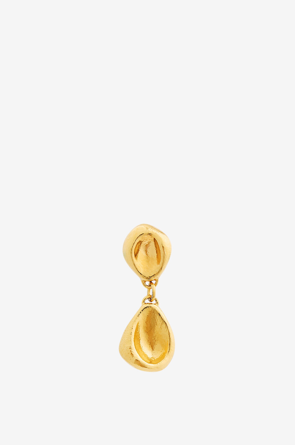 Intemporelle gold-plated single drop earrings