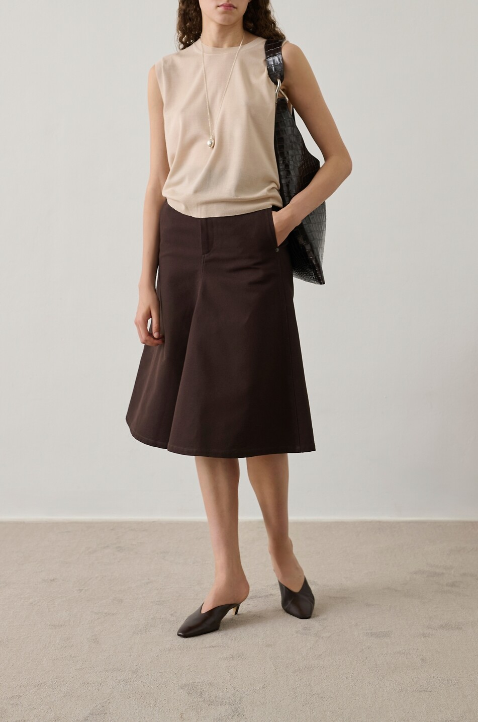 SOEUR Pull fin sans manches en laine mérinos Fergie Femme ROSE CLAIR 4