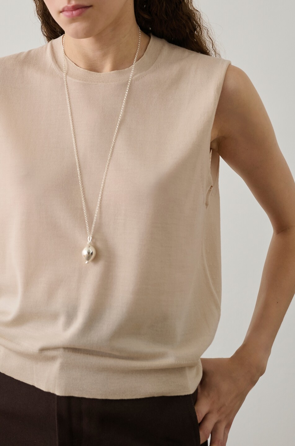 SOEUR Pull fin sans manches en laine mérinos Fergie Femme ROSE CLAIR 2