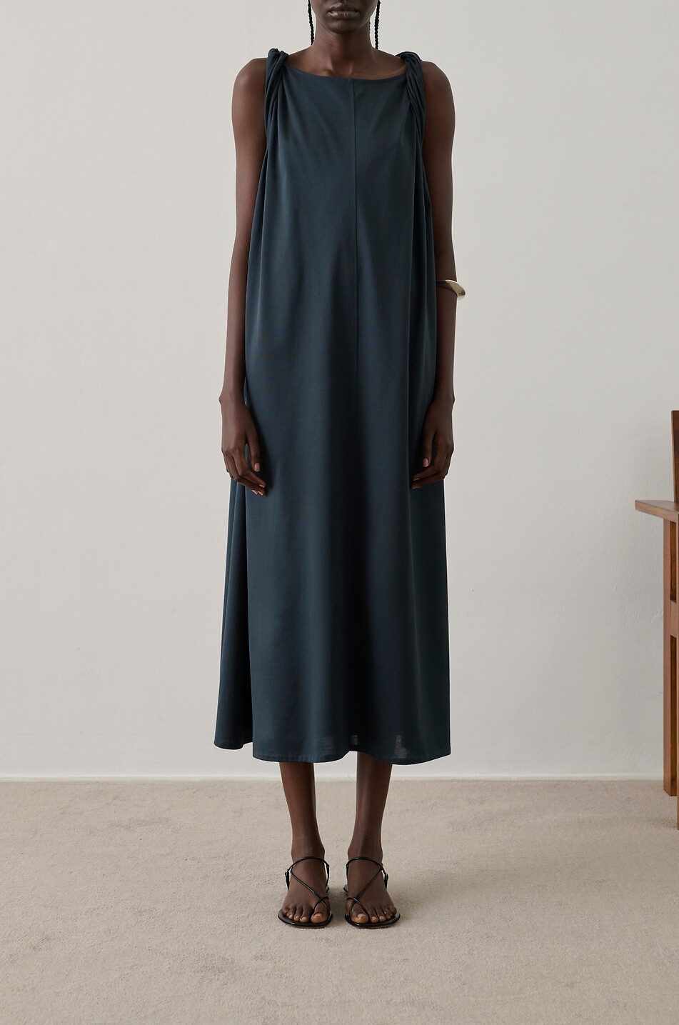 SOEUR Debbie sleeveless organic cotton jersey midi dress Women DARK BLUE 2