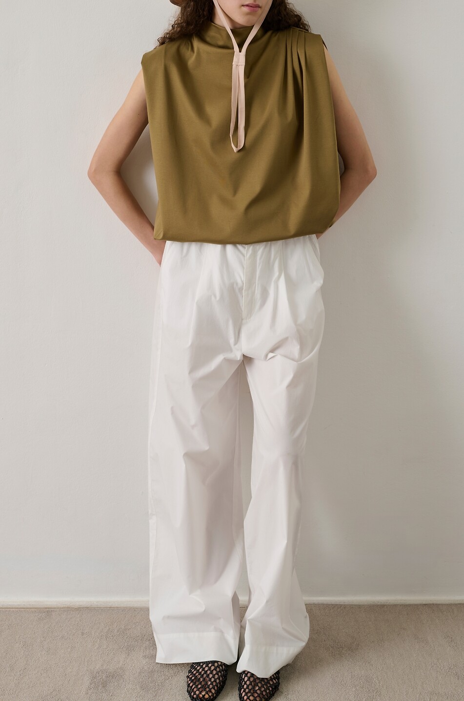 SOEUR Top sans manches ample en coton bio Idris Femme VERT 2