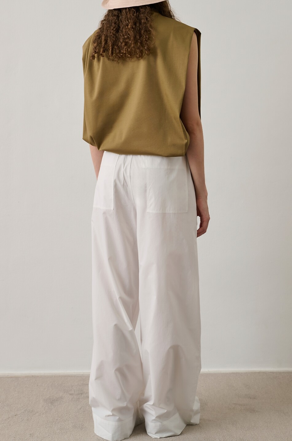 SOEUR Top sans manches ample en coton bio Idris Femme VERT 3