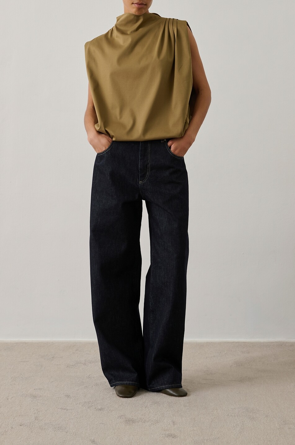 SOEUR Top sans manches ample en coton bio Idris Femme VERT 6