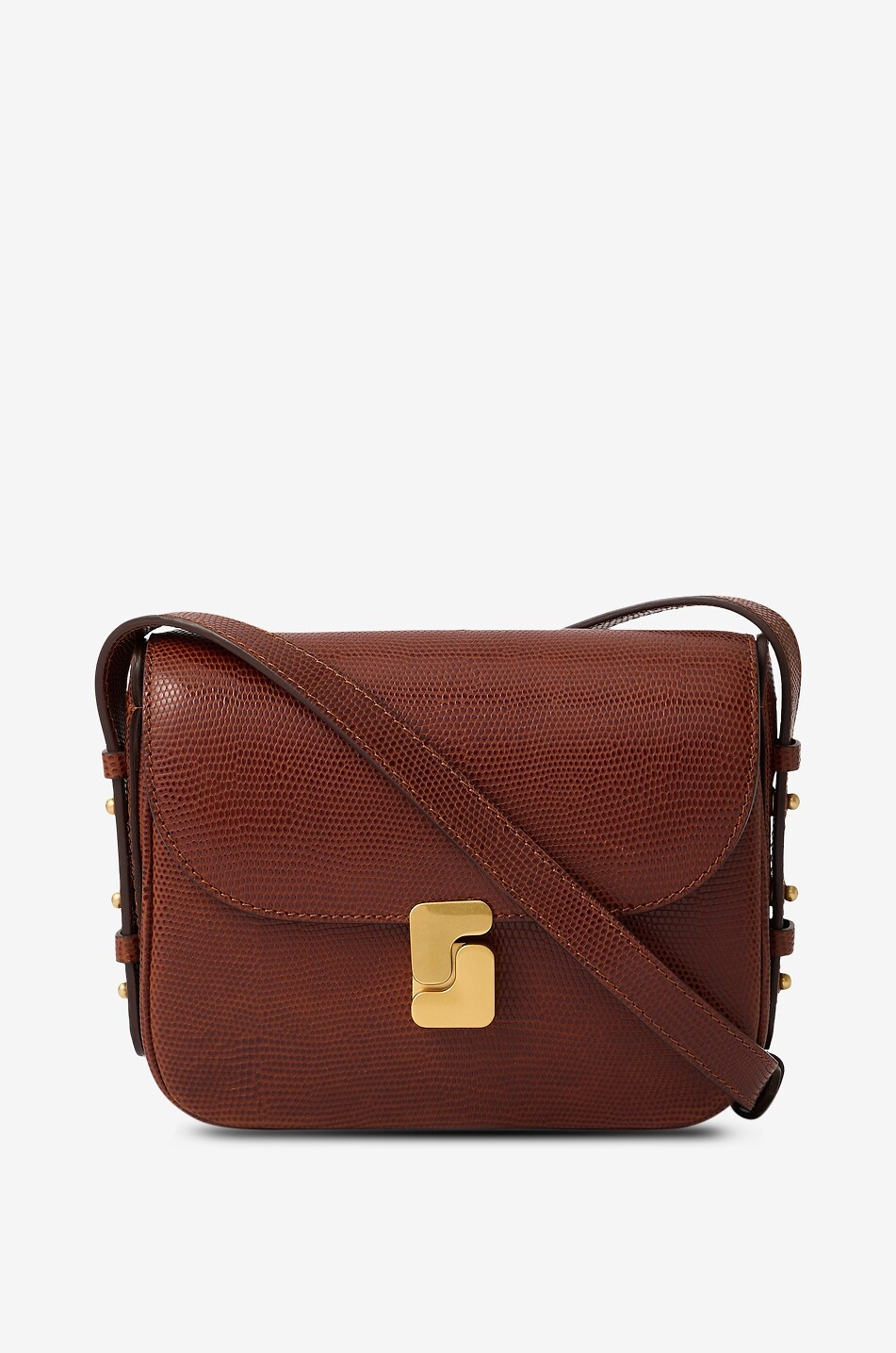 Sac porté épaule en cuir efft lézard Bellissima Mini