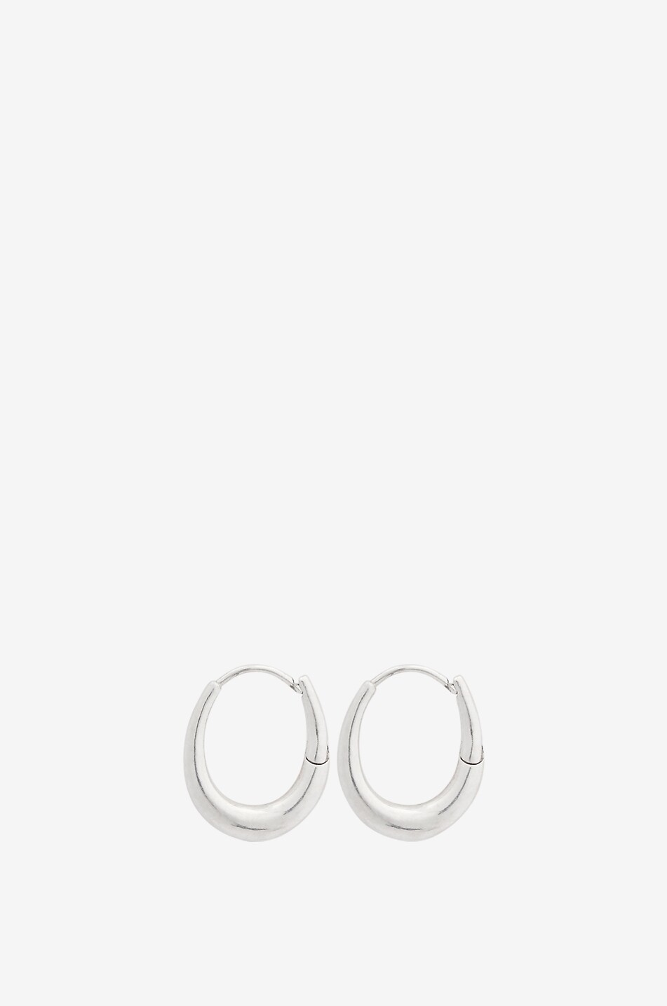 Intemporelle large silver-plated hoop earrings