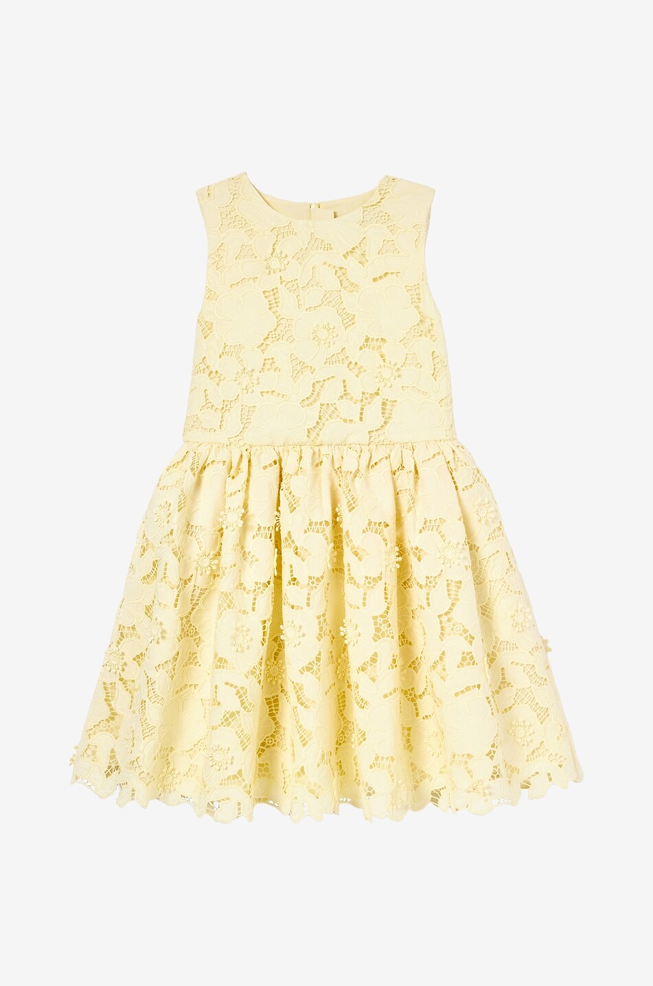 Floral lace sleeveless girls' dress