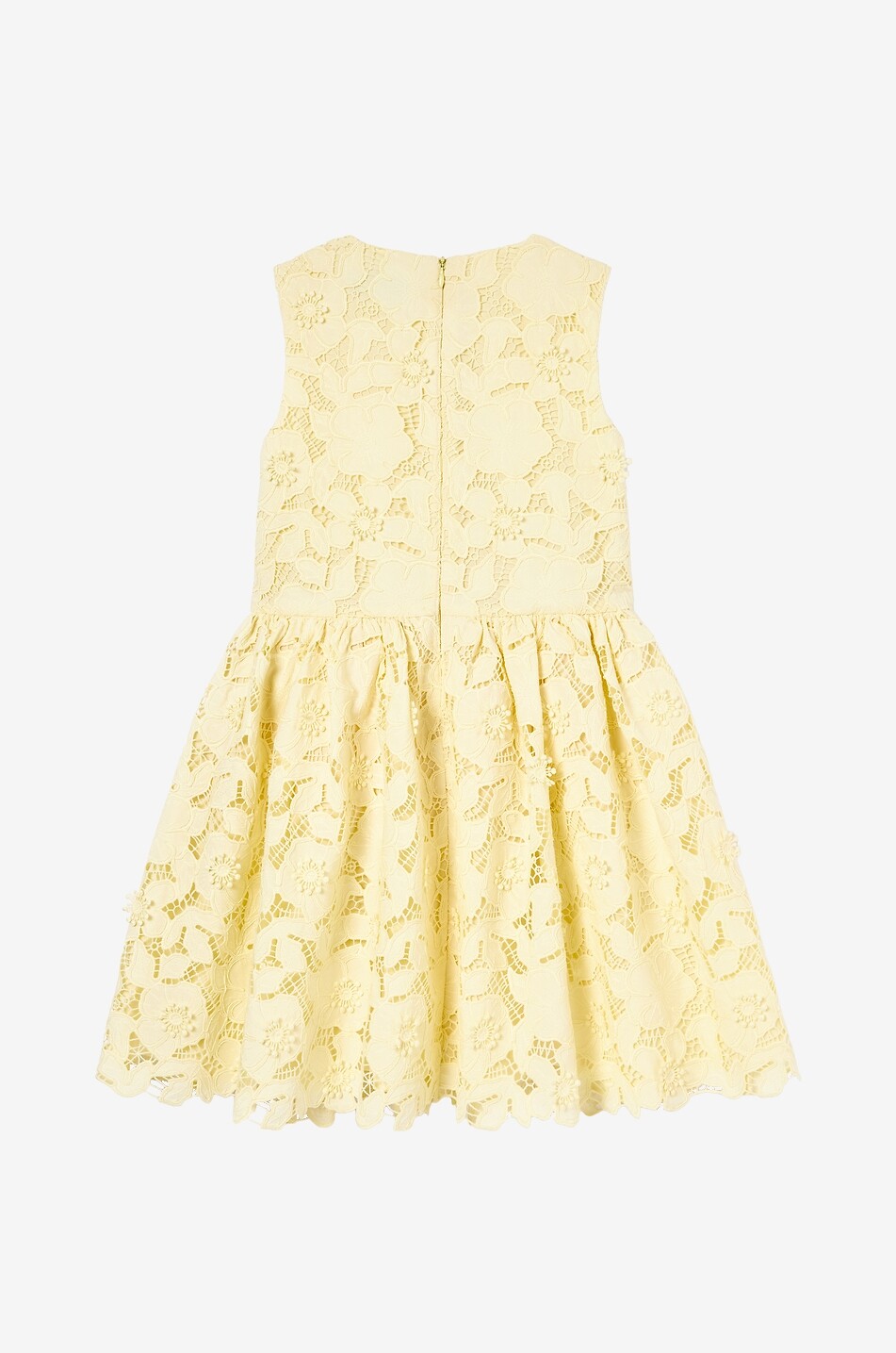 SELF PORTRAIT Robe sans manches en dentelle fleurie fille Fille JAUNE 2