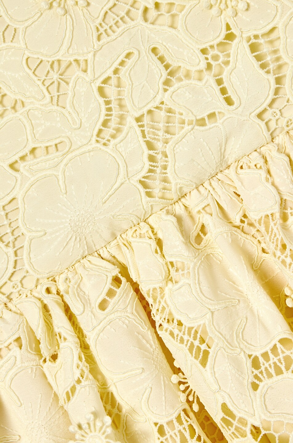 SELF PORTRAIT Robe sans manches en dentelle fleurie fille Fille JAUNE 5