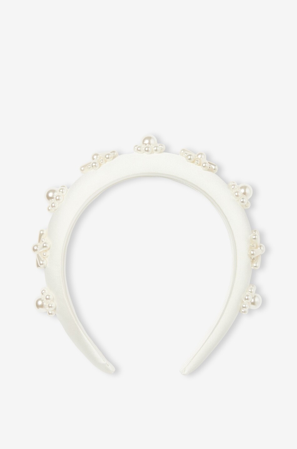 Serre-tête en satin fille Pearl Flower