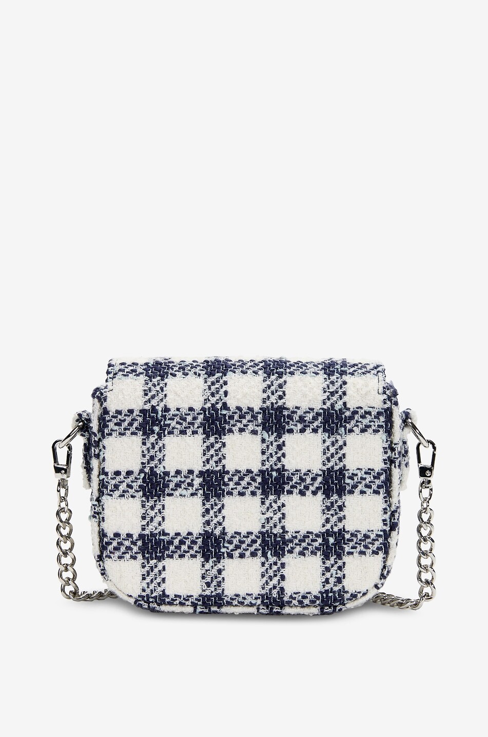 SELF PORTRAIT Gingham check tweed girls' shoulder bag Girl DARK BLUE 3