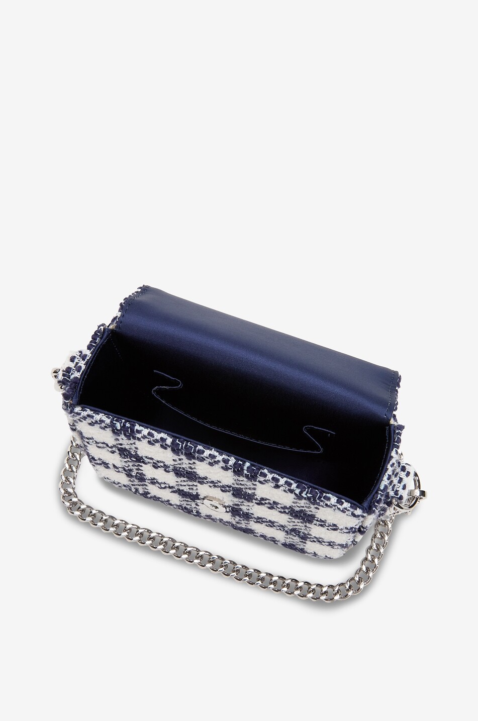 SELF PORTRAIT Gingham check tweed girls' shoulder bag Girl DARK BLUE 4