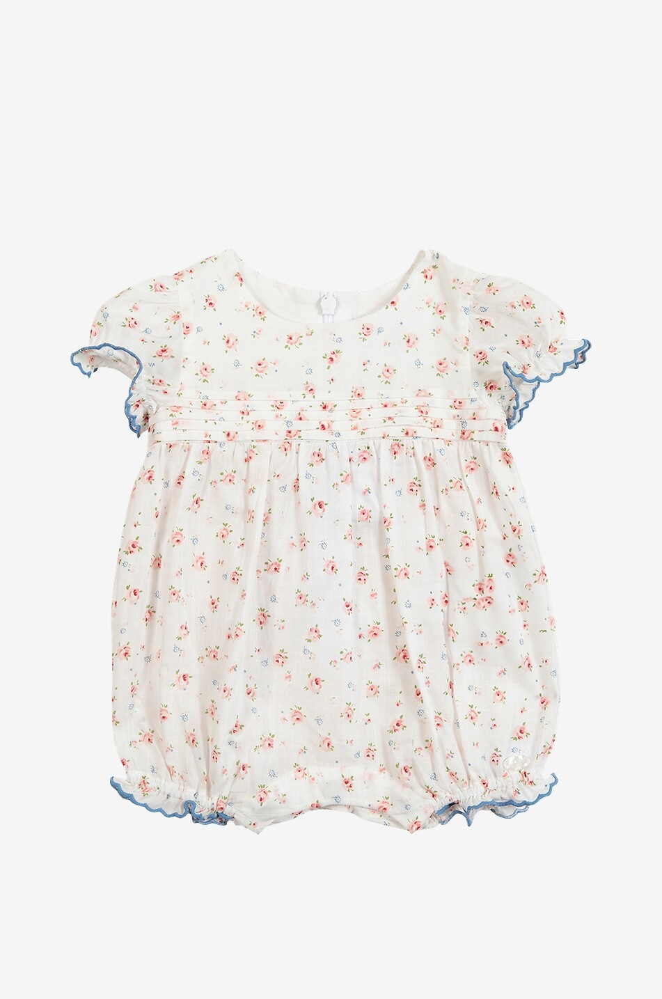 TARTINE ET CHOCOLAT Barboteuse bébé en voile de coton imprimé floral Bébé BLANC CASSE 1