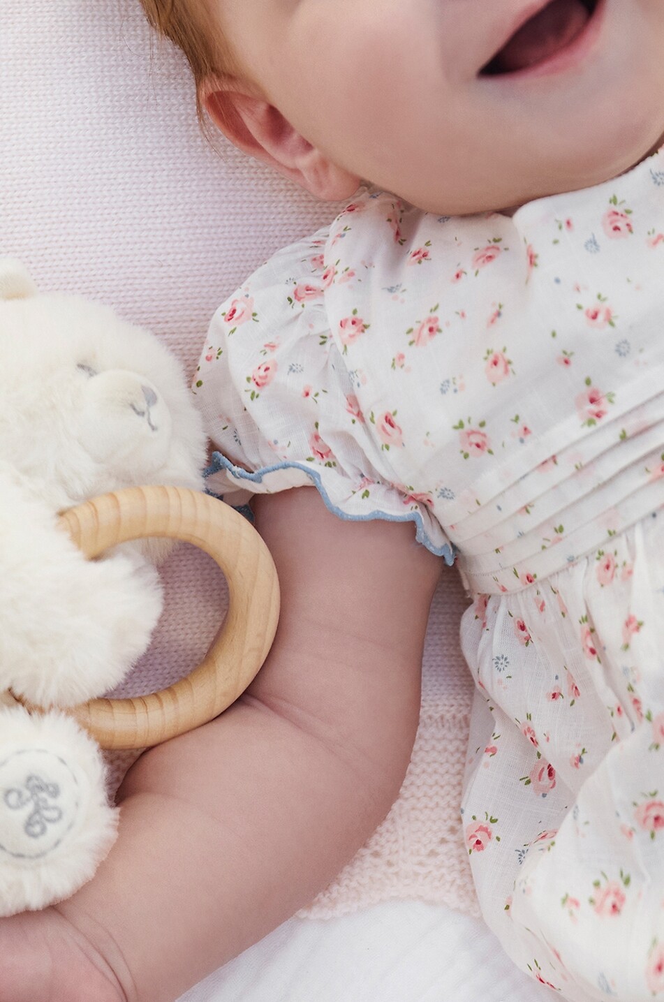 TARTINE ET CHOCOLAT Barboteuse bébé en voile de coton imprimé floral Bébé BLANC CASSE 5