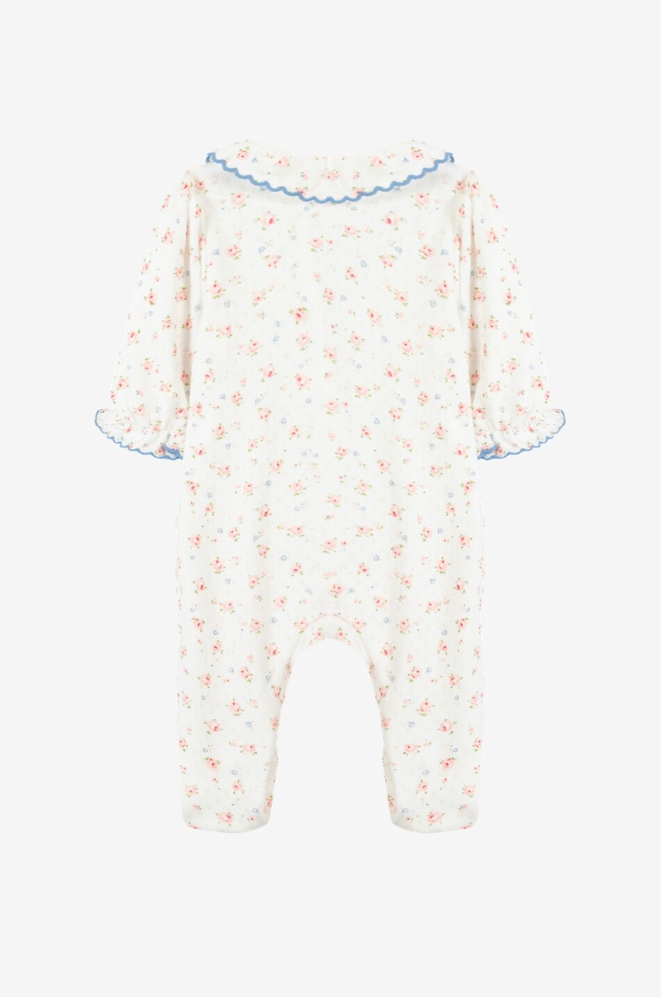 TARTINE ET CHOCOLAT Baby-Pyjama aus geblümtem Jersey mit Rüschenkragen Baby CREMEFARBEN 2
