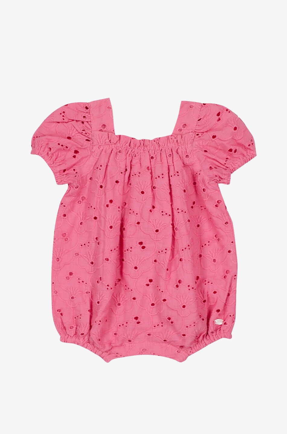 TARTINE ET CHOCOLAT Baby cotton playsuit with broderie anglaise Baby PINK 1