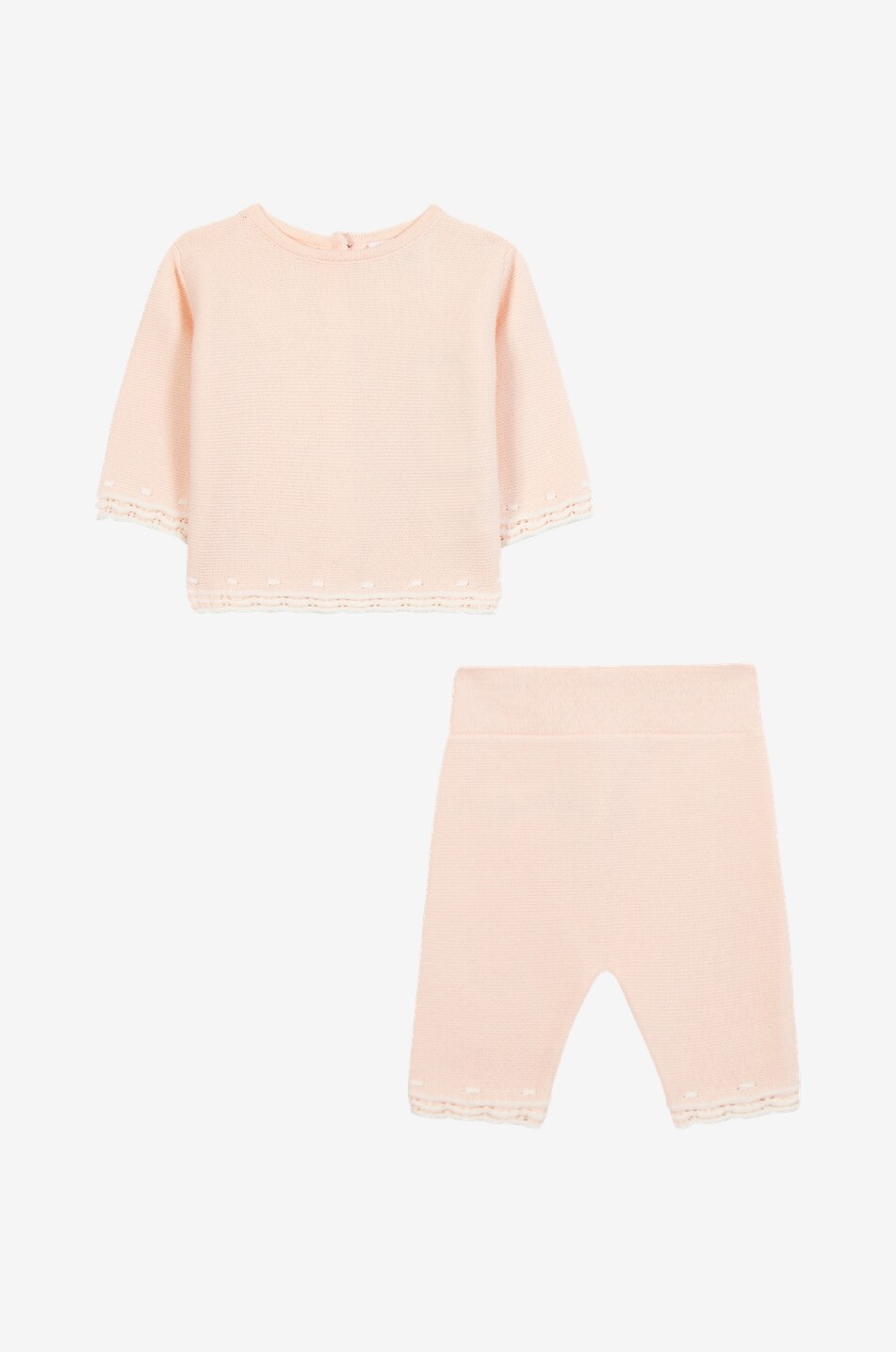 TARTINE ET CHOCOLAT Baby embroidered cotton jumper and knit trousers set Baby LIGHT PINK 2