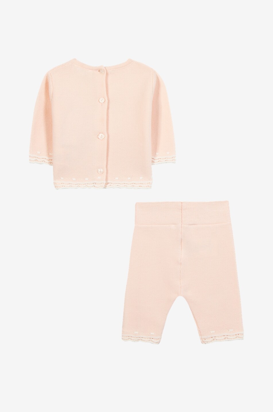 TARTINE ET CHOCOLAT Baby embroidered cotton jumper and knit trousers set Baby LIGHT PINK 3