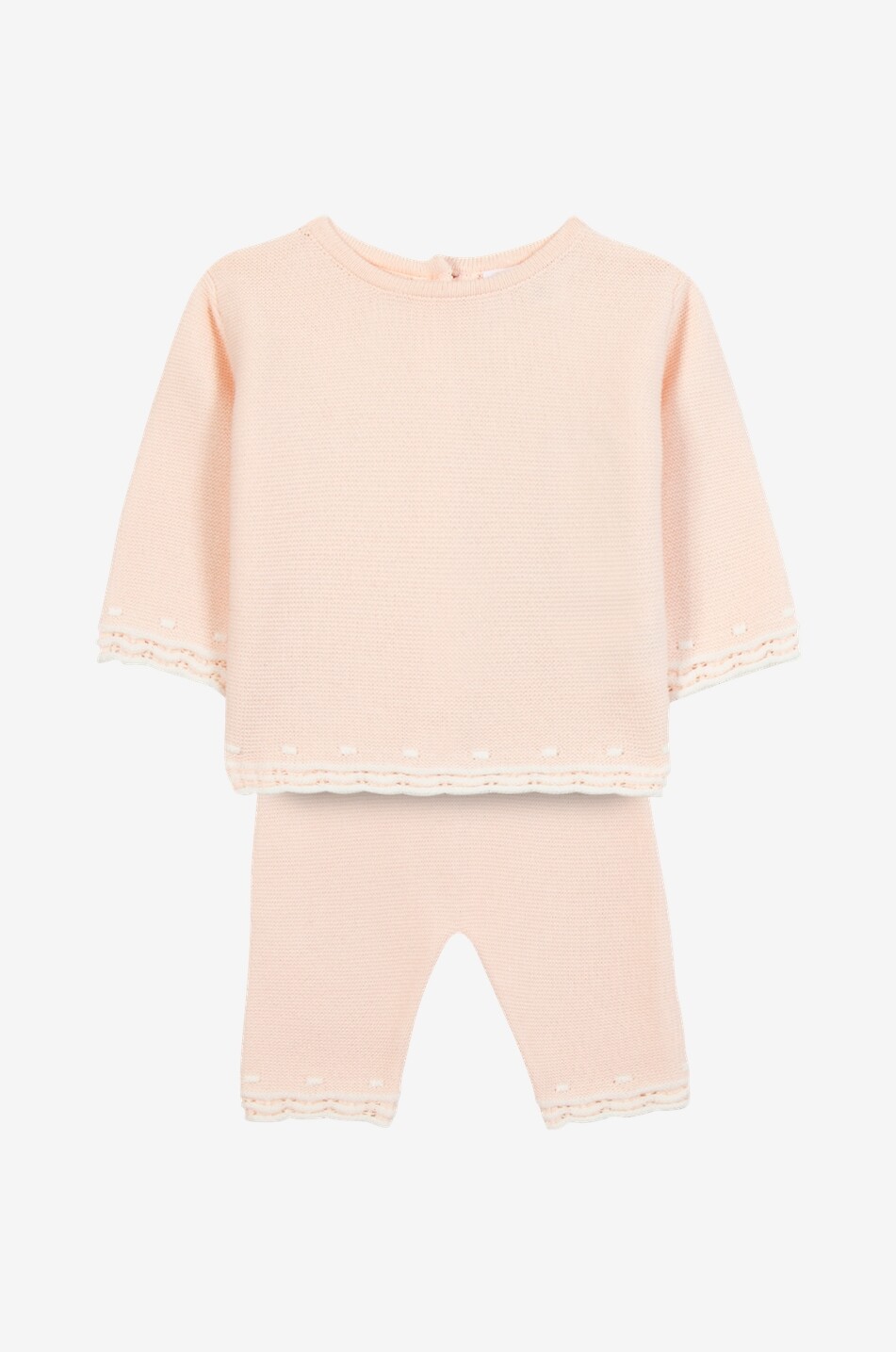 TARTINE ET CHOCOLAT Baby embroidered cotton jumper and knit trousers set Baby LIGHT PINK 1