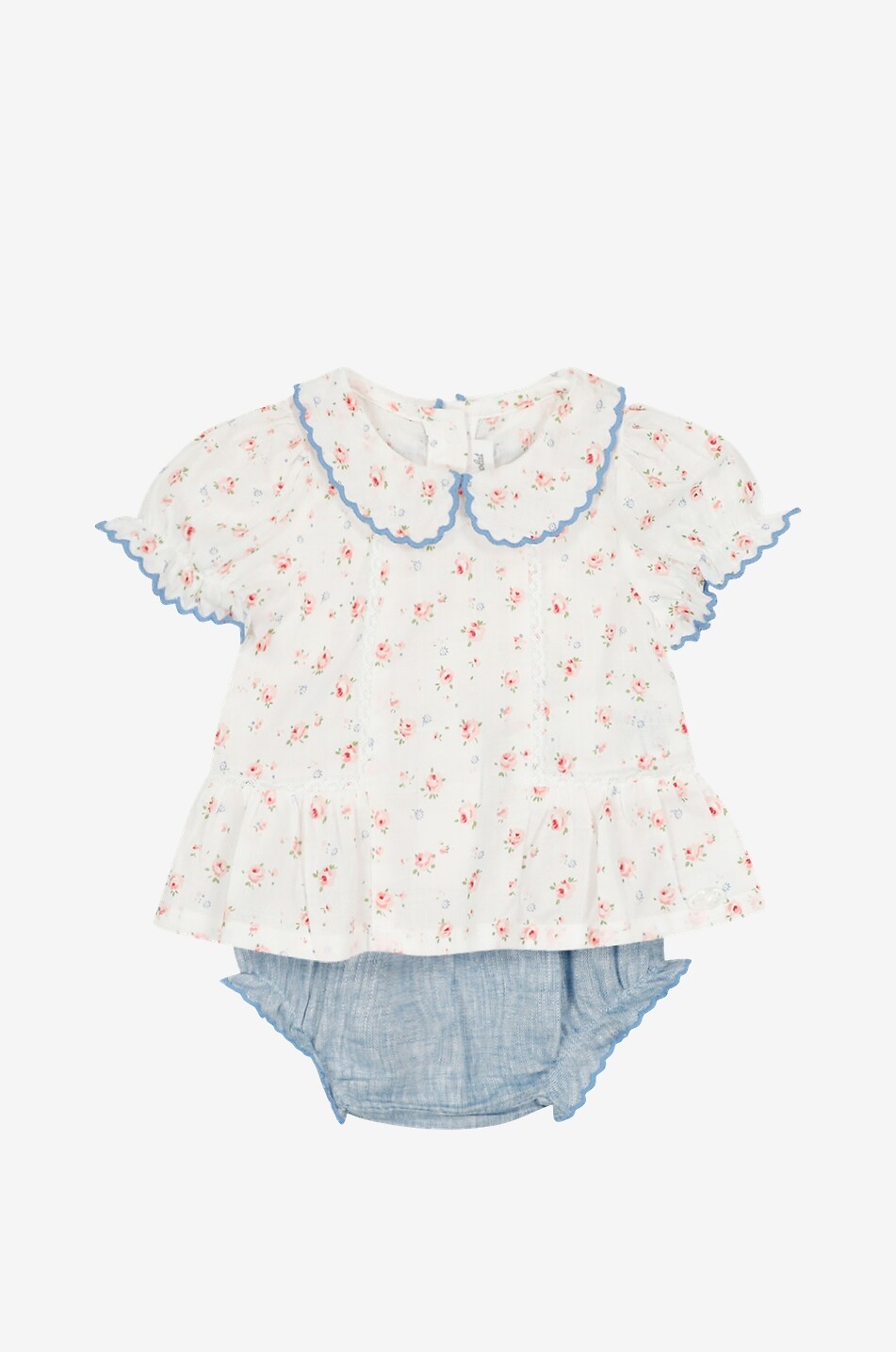 Floral blouse and bloomers baby set