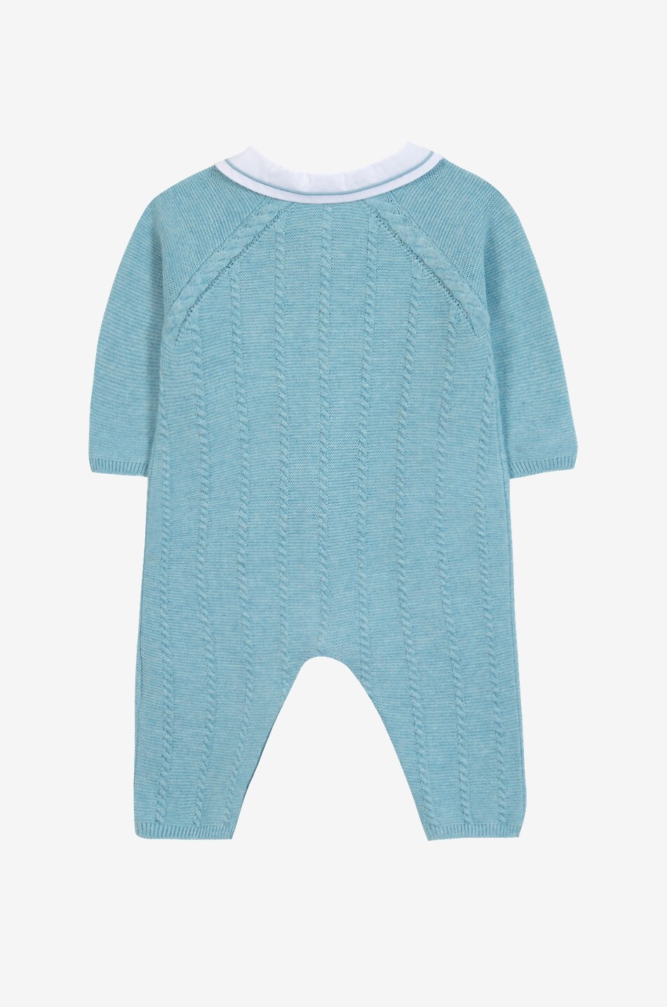 TARTINE ET CHOCOLAT Combinaison en maille torsadé bébé à col brodé mongolfière Bébé BLEU 2