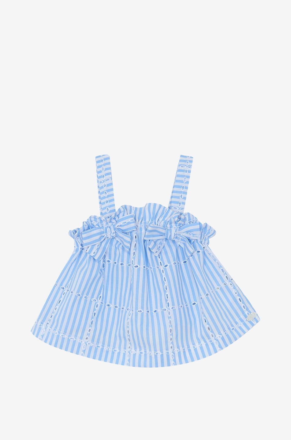 TARTINE ET CHOCOLAT Ensemble bébé en coton rayé short et top à bretelles Bébé BLEU 2