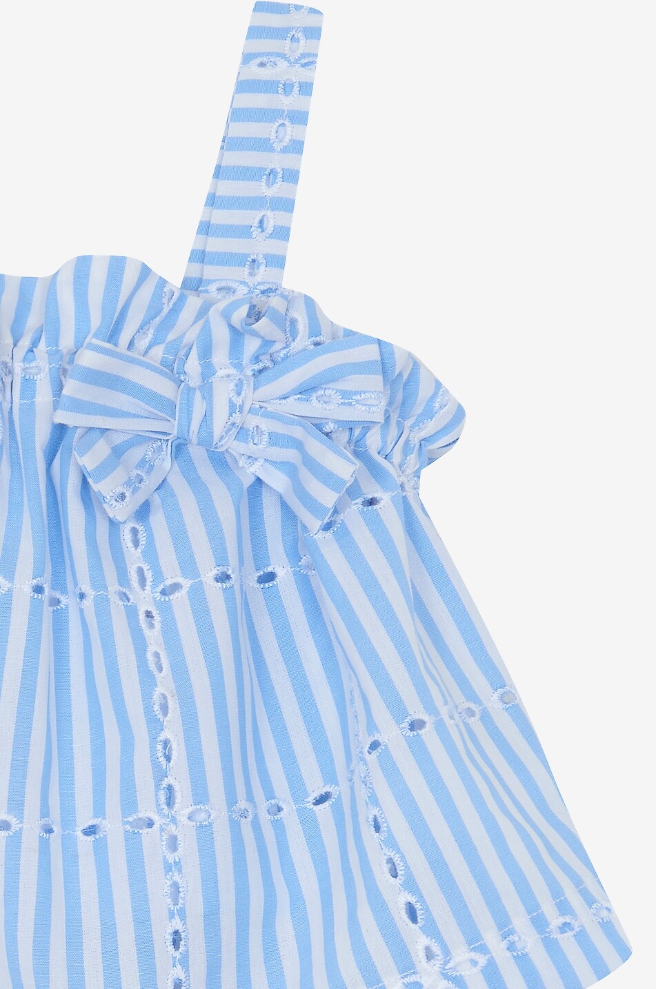 TARTINE ET CHOCOLAT Ensemble bébé en coton rayé short et top à bretelles Bébé BLEU 10