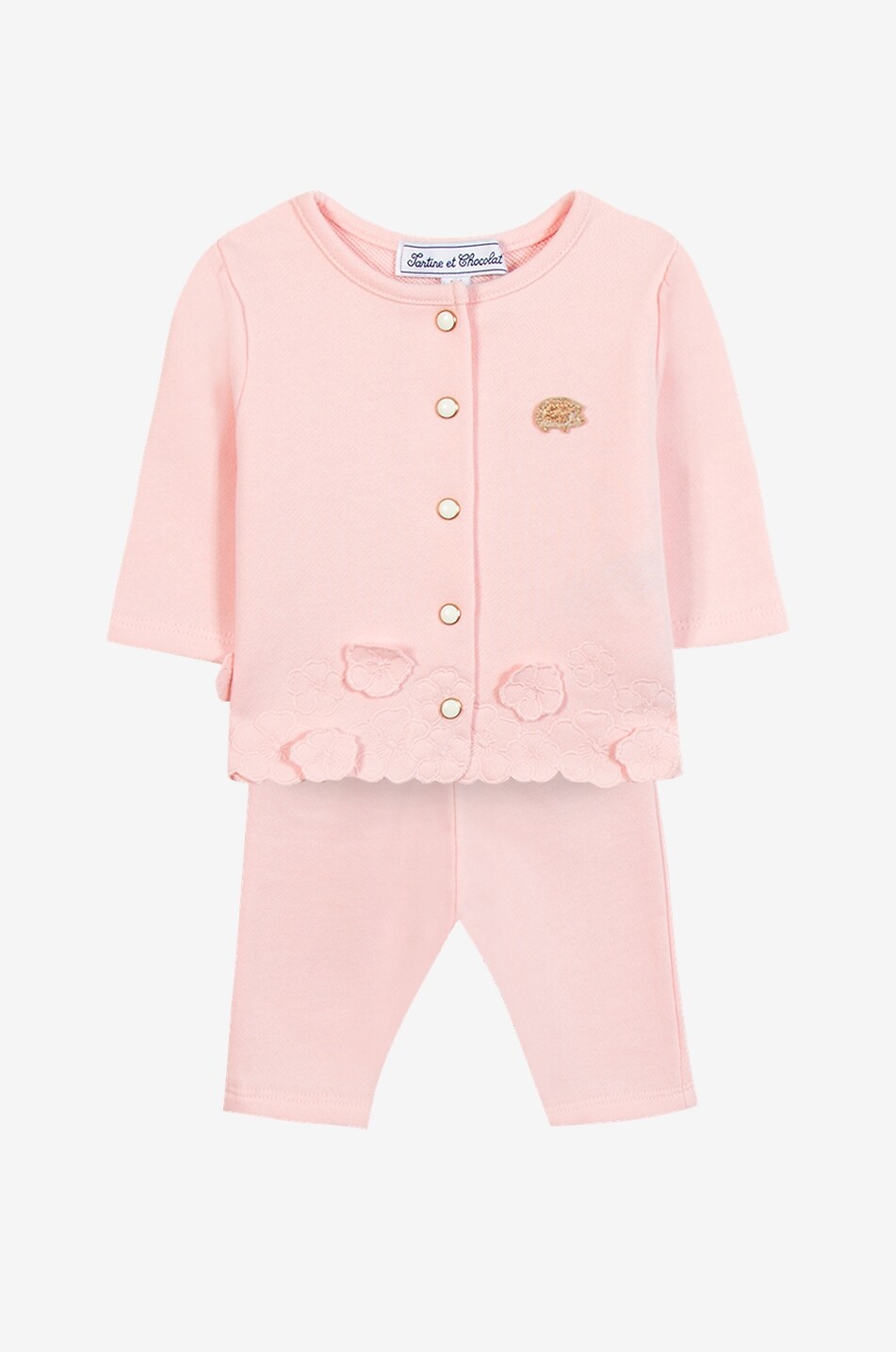TARTINE ET CHOCOLAT Jogginganzug für Baby aus Baumwolljersey mit Stickerei Baby HELLROSA 1