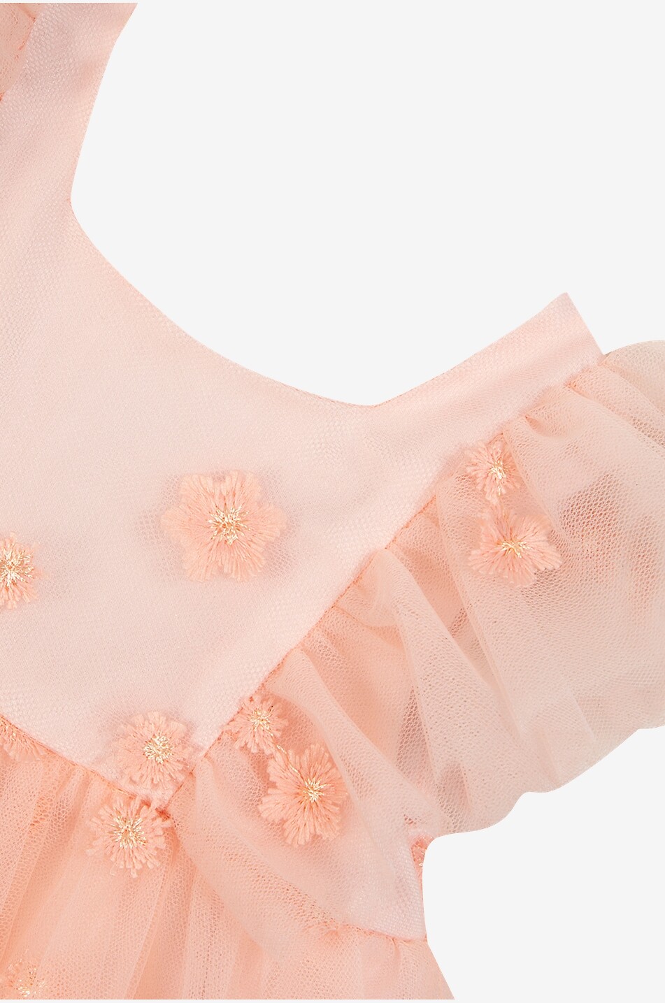 TARTINE ET CHOCOLAT Floral appliqué tulle sleeveless baby dress Baby PINK 3
