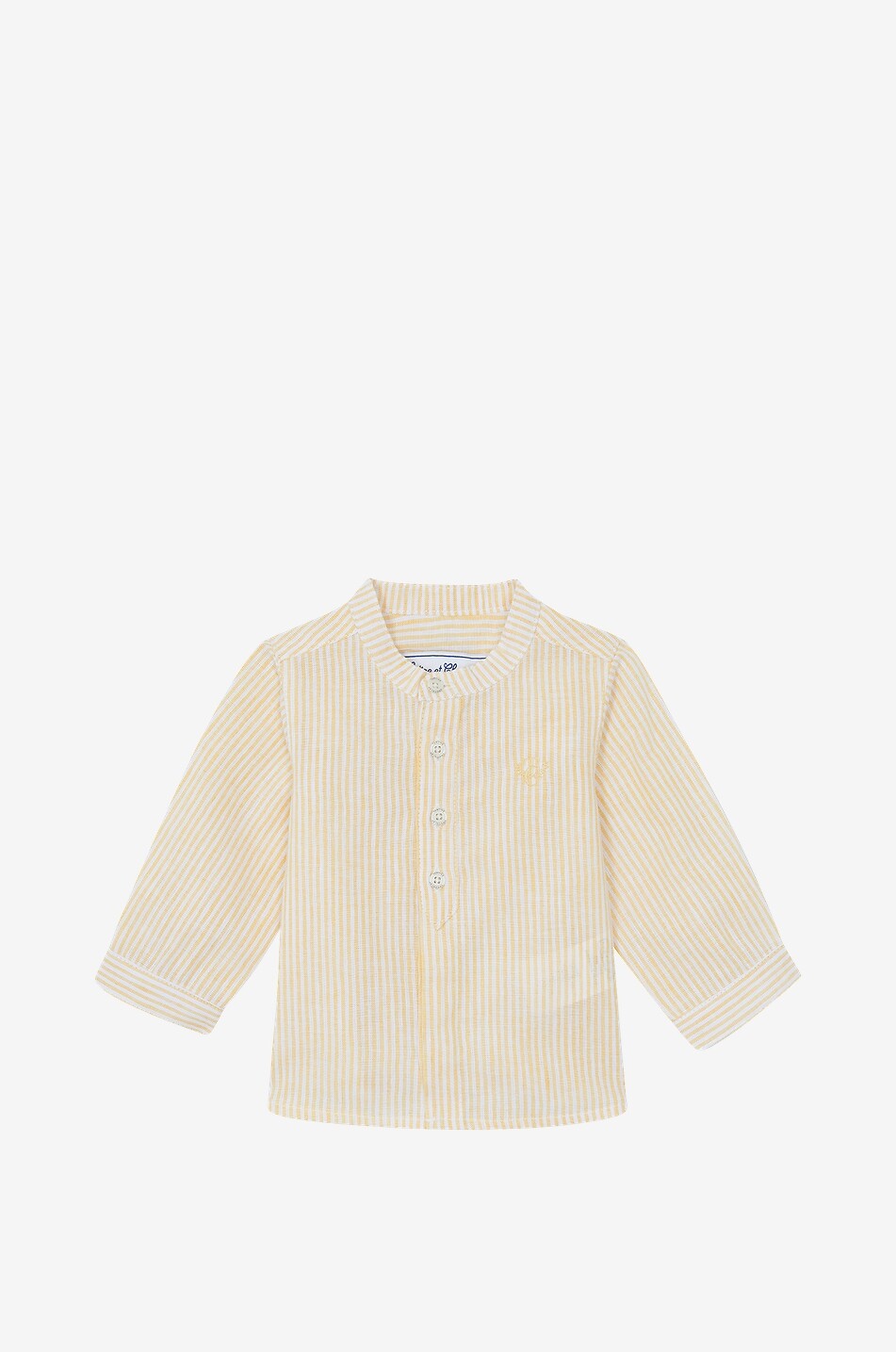 TARTINE ET CHOCOLAT Striped linen long-sleeved baby shirt Baby YELLOW 1