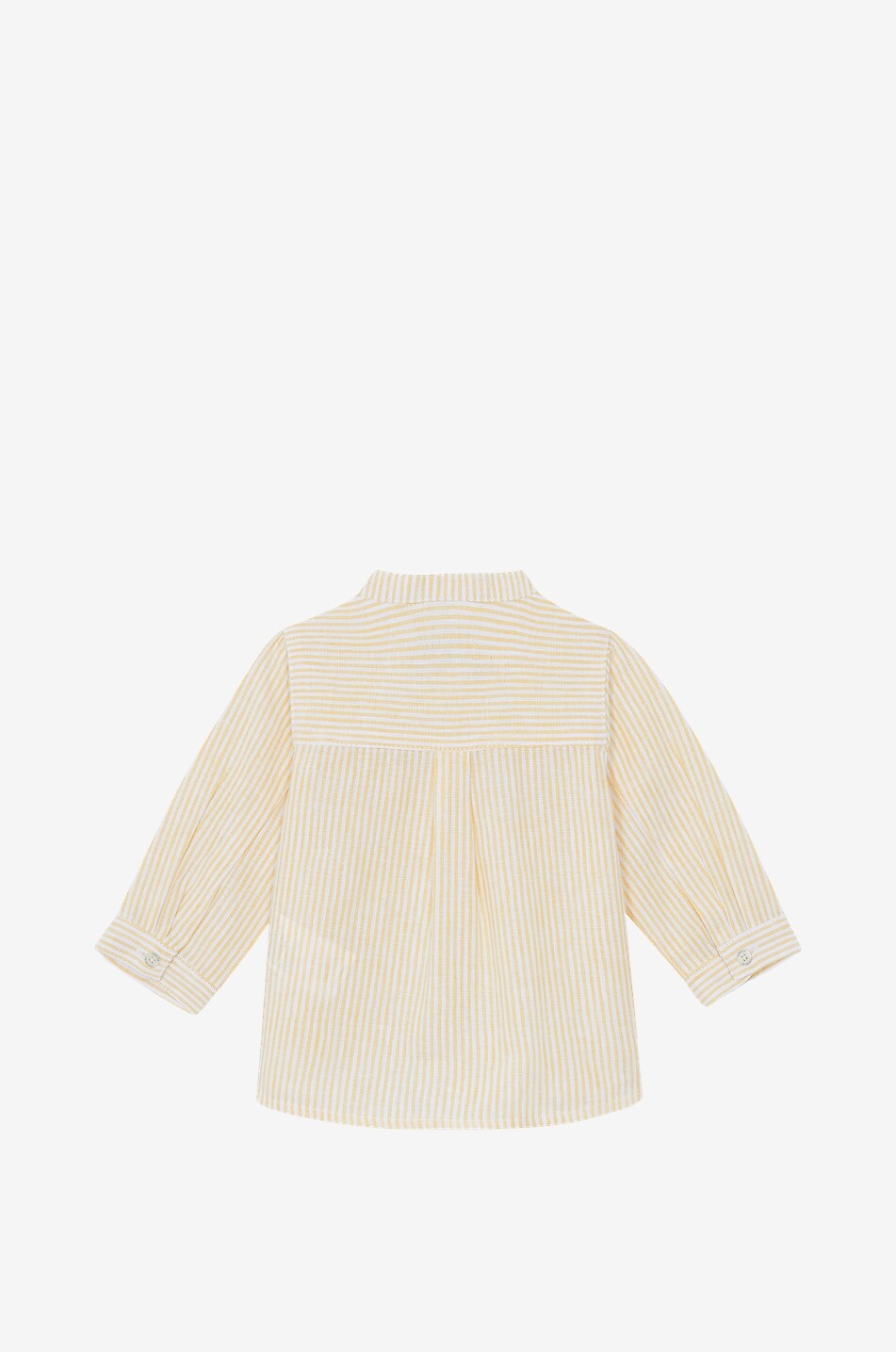 TARTINE ET CHOCOLAT Striped linen long-sleeved baby shirt Baby YELLOW 2
