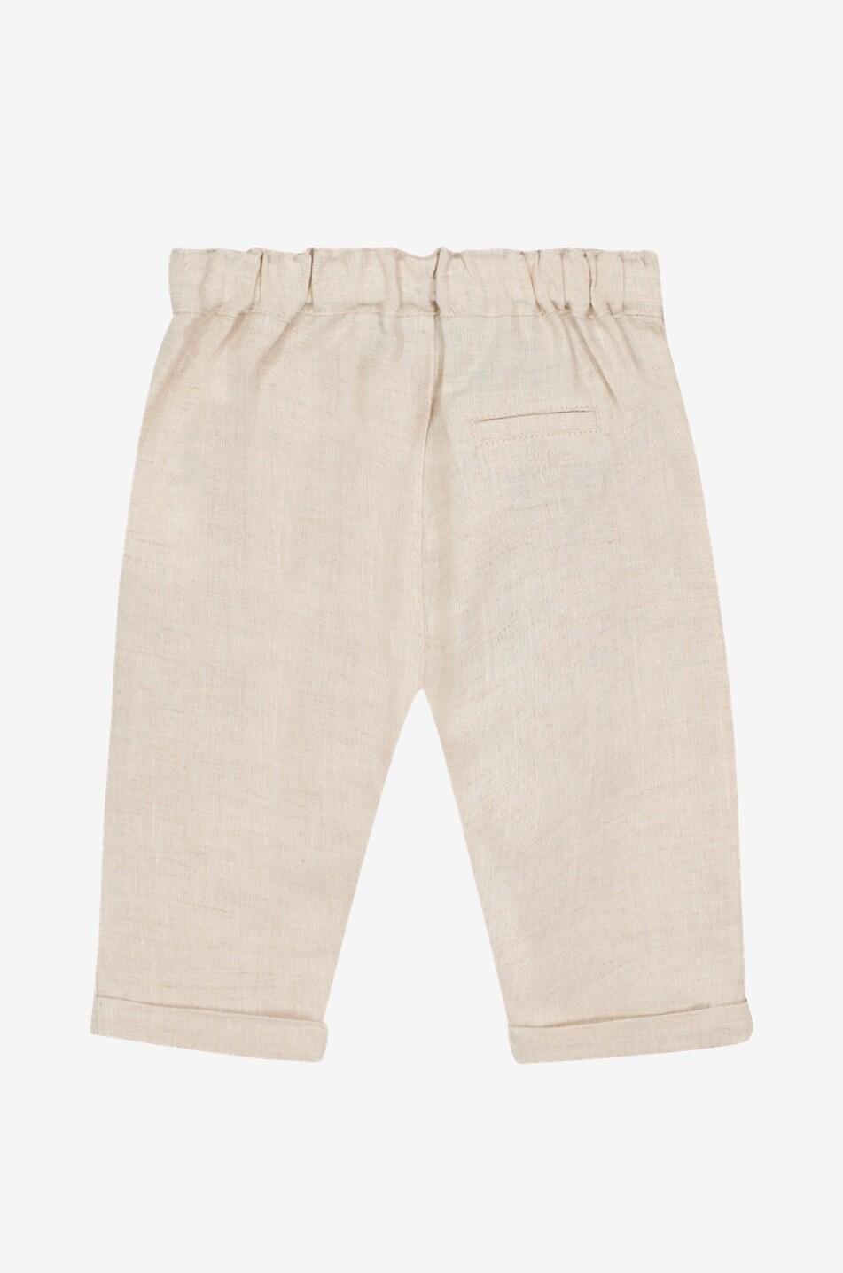 TARTINE ET CHOCOLAT Straight baby trousers in linen Baby Light beige 2