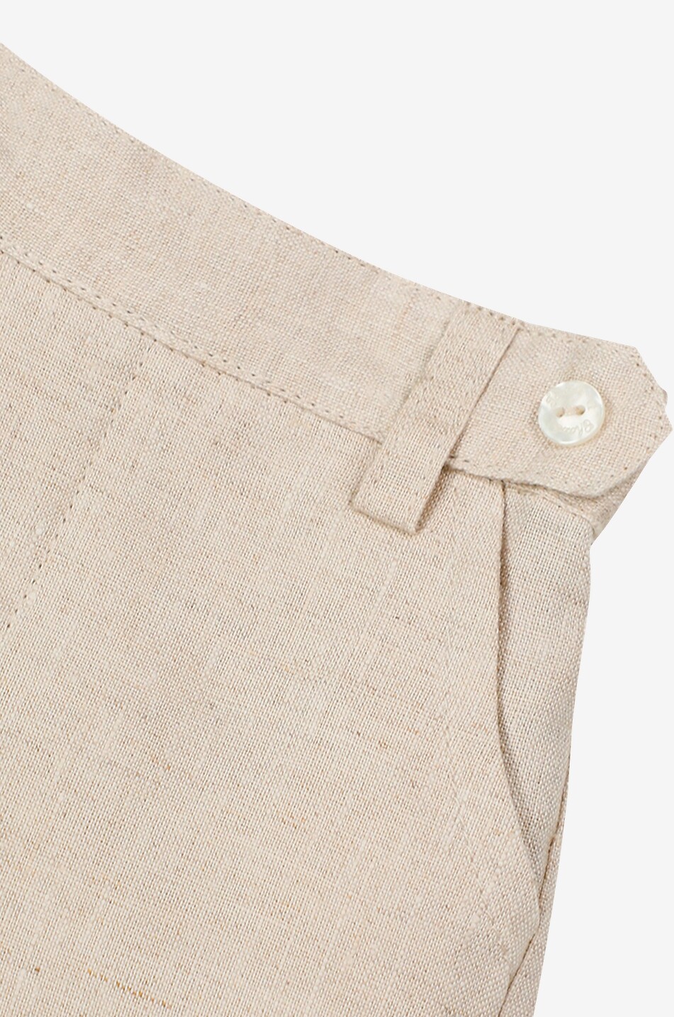TARTINE ET CHOCOLAT Straight baby trousers in linen Baby Light beige 3